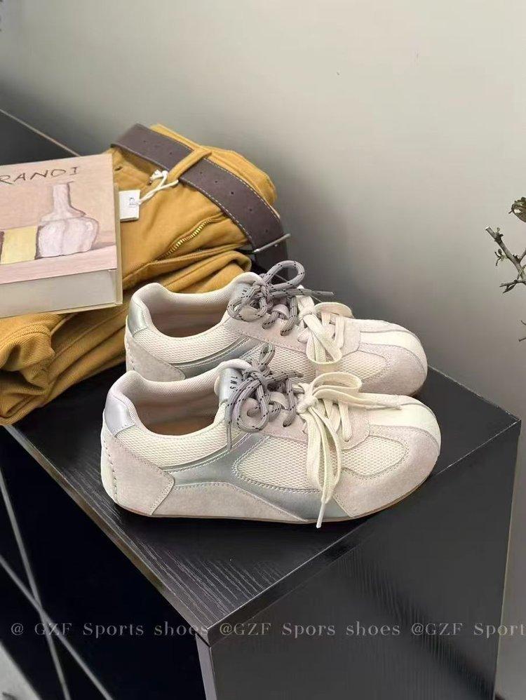 

Retro color matching flat-bottomed German training shoes for women s 2025 new fashionable and versatile, our breathable casual sports Forrest Gump sho 40