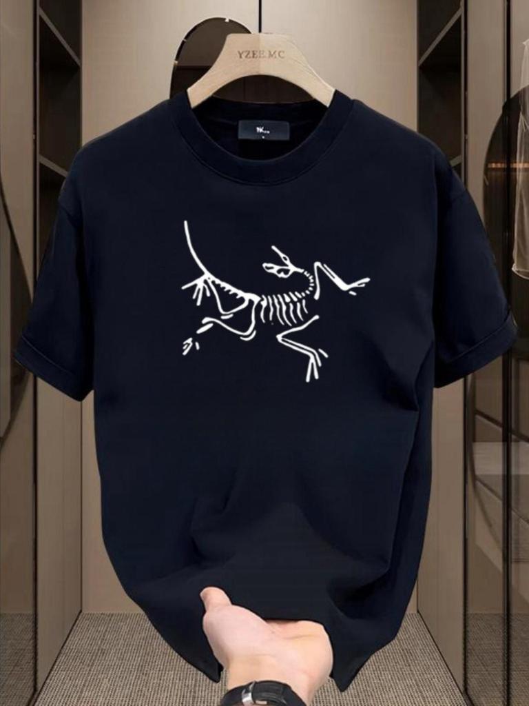 Bird Family Men's Heavyweight Double Yarn Combed Short Sleeve T-shirt - Summer Trend