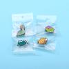 4 Styles Cartoon Dome Hat Dinosaur Design Enamel Brooches Cuite Animal Gentleman Pins For Backpack Bag Hat Jewelry Decoration