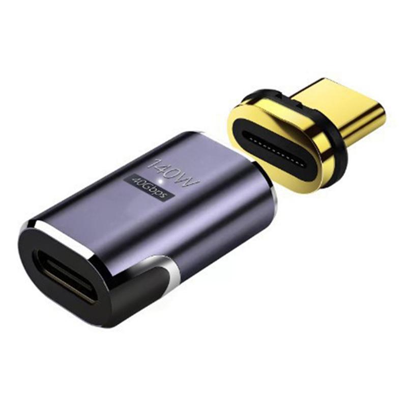 

140W 5A Magnetic USB4 Type-C Straight Converter 8K 60Hz 40Gbps OTG Adapter As Shown A