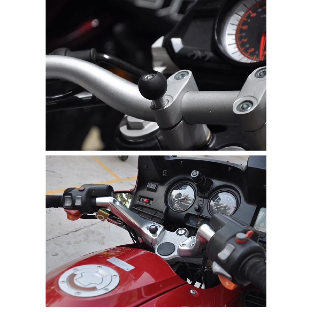 Motorrad-Lenkerklemme Basis mit M8-Schraube 1" Gummi-Kugel-Lenkerklemme Basis