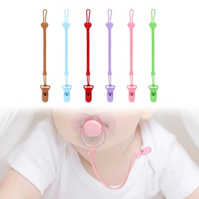 Ciuccio per bambini Catena anti-caduta Clip per la dentizione Cinturino di sicurezza in silicone per neonati Clip per succhietto Porta ciuccio Cintura appesa