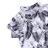 Sommer Barn Baby Gutter Kortermet Løv Mønster T-skjorte Bluse+Shorts Uformelle antrekk sett