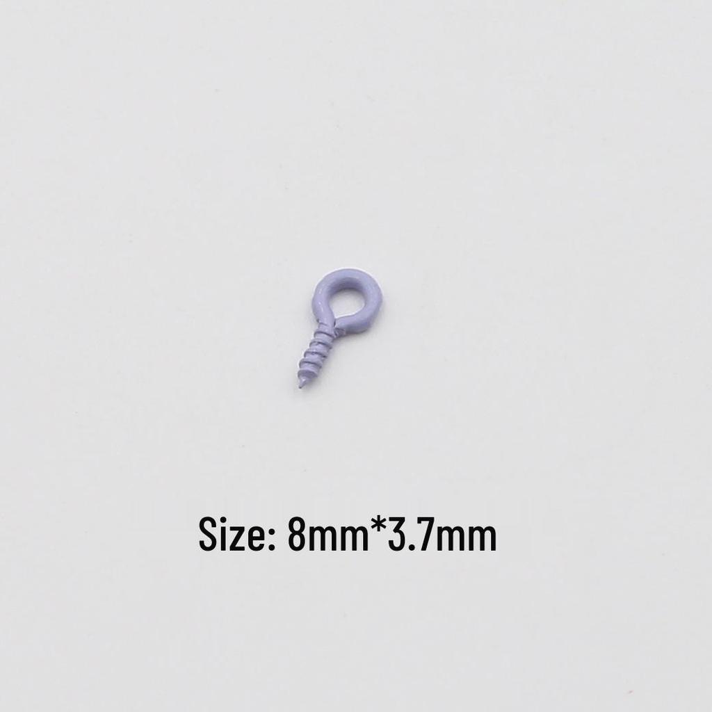 DIY Colored Ram Horn Hook Jewelry: Pearl Screw Nails & Threaded 9-Shaped Pendant Accessories