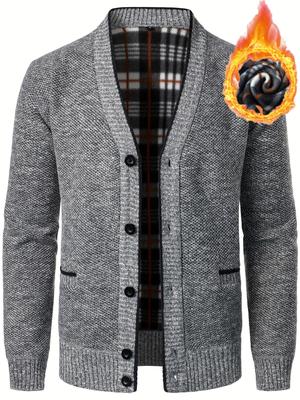 Herren Langarm Warm Pullover Strickjacke Jacke Herbst und Winter