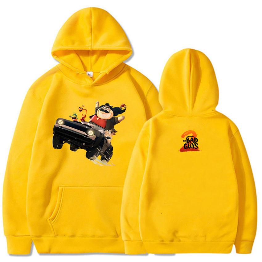 The Bad Guys 2 Hoodies Long Sleeve Hooded Sweatshirts Fleece Casual Women Pullovers Unisex Streetwear 2025 Movie Print Top