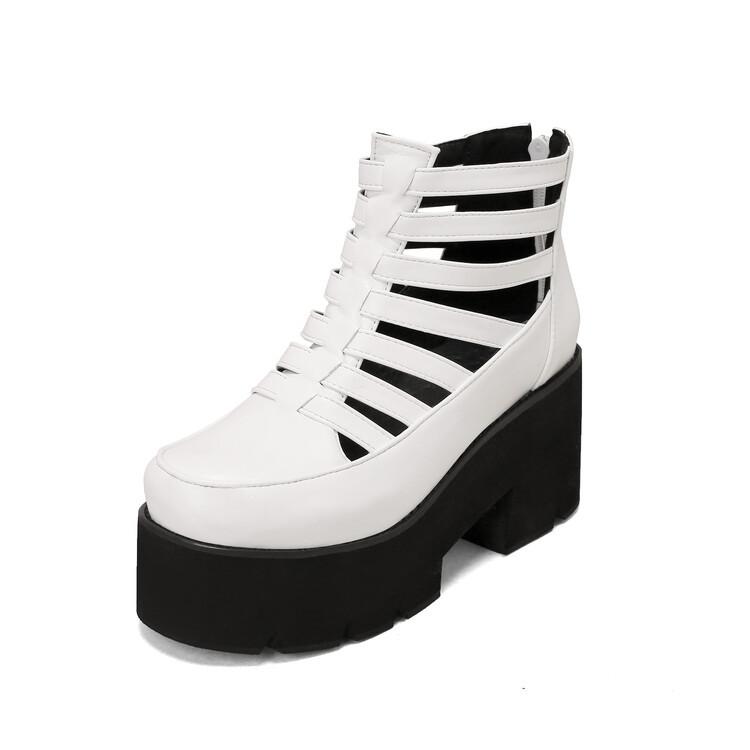 Roman Sandals Women's Thick Heel Super High Heel Cool Boots Summer New British Style Bag Head Waterproof Table Versatile Women's Shoes