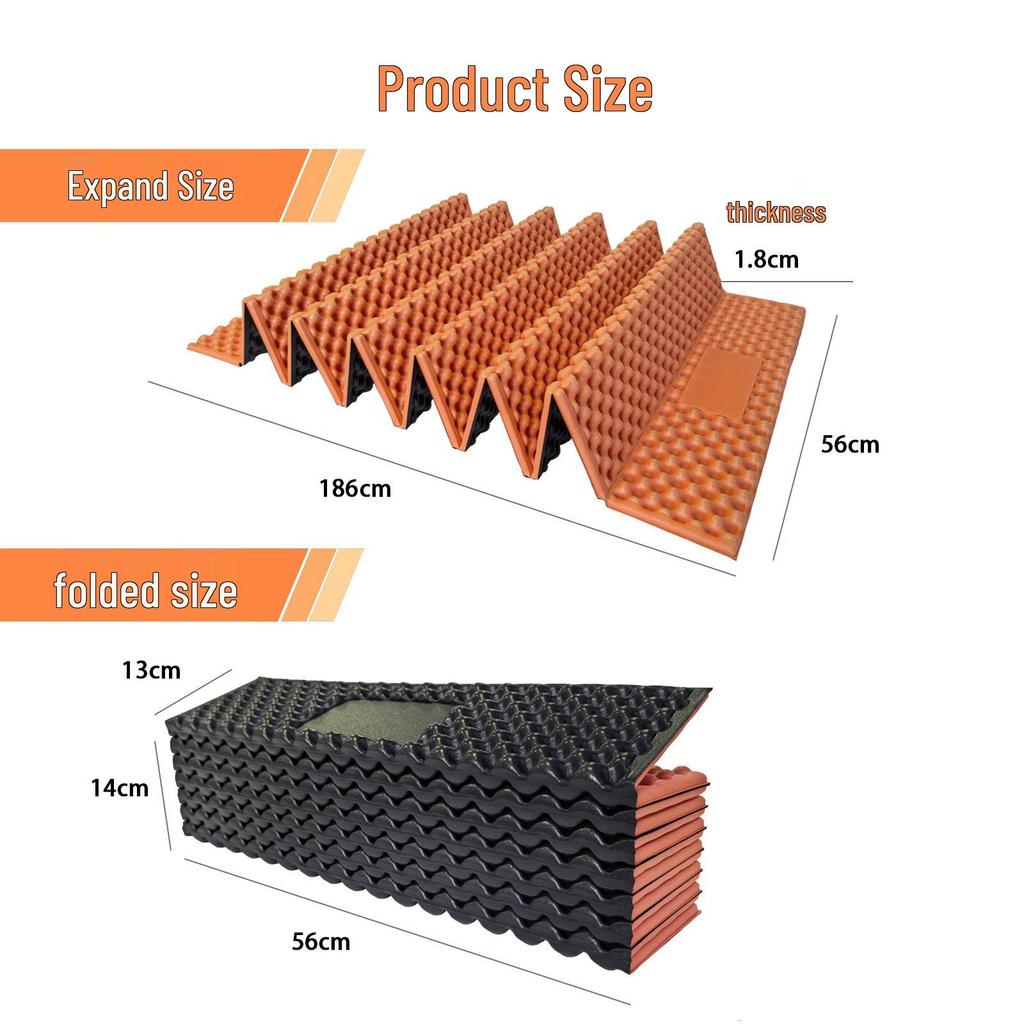 Plateau d'œufs Pliable Étanche Tapis de Camping Épais Film d'Aluminium Matelas de Couchage Portable