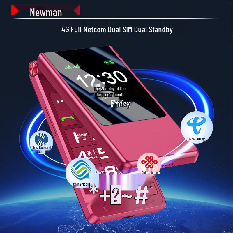 Newman F01 4G Klaptelefoon voor Senioren (CN-versie)