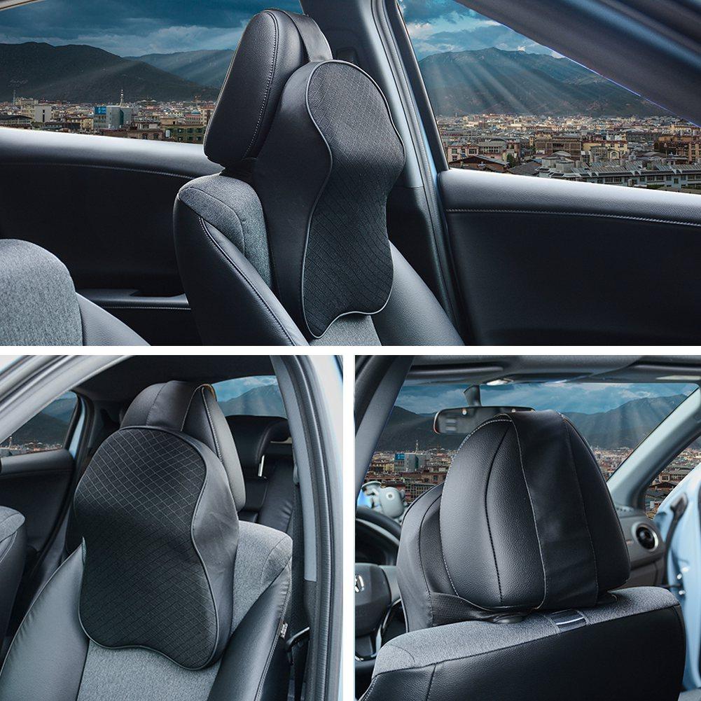Headrest Car Pillows Driver Seat Neck and Head Rest Vehicle Head Pillow Comfort Headrest Cushion for Chair  Memory Foam Support