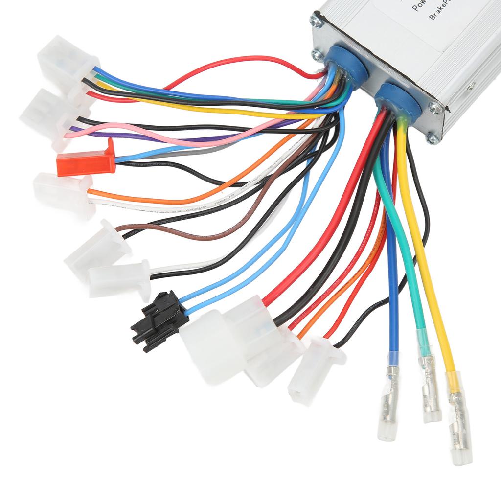 Kit contrôleur de vitesse brossé pour vélo électrique 350W avec fonction marche arrière, poignée d'accélérateur à trois vitesses pour mise à niveau 24V 36V