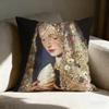 Pearl Girl Pillow Case Linen Pillow Covers Cover For Couch Living Room Bench Patio Floor Linen Home Decor