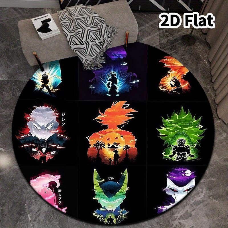 Kulatý koberec Dragon Ball Koberec do obývacího pokoje Ložnice Pohovka Herní místnost Dekorace Protiskluzová podložka