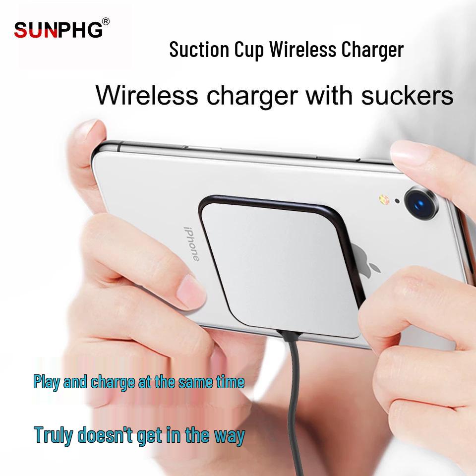 

7.5W Suction Cup Wireless Car Charger Round [Black] Micro USB