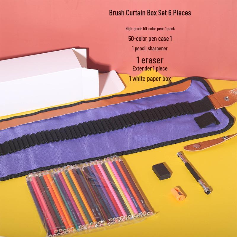 Colored Pencil Set: 50 or 72 Colors with Roller Blind Case for Graffiti & Hand-Painting Colored Pencil