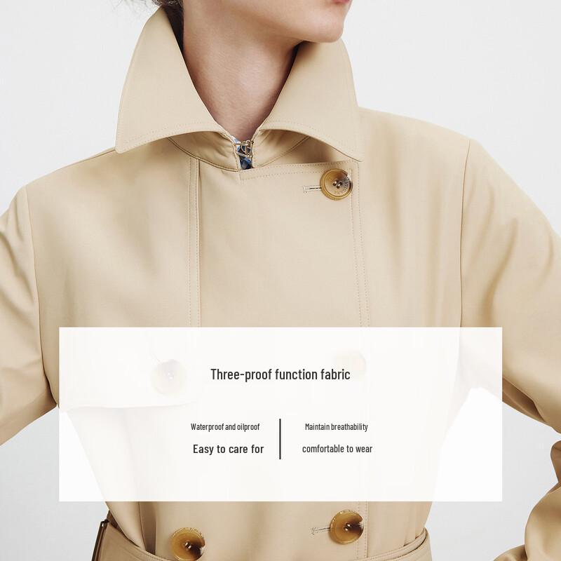 Navigare Women's Mid-Length Three-Proof Trench Coat