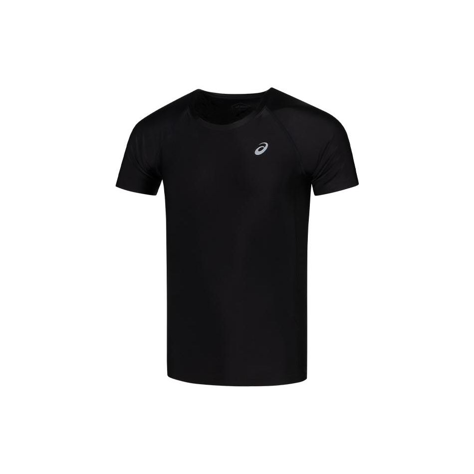 Asics Solid Color Crew Neck Pullover Casual Short Sleeve T-Shirt Men Tops Black 2011C692-001