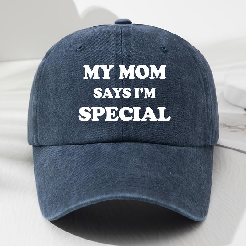 

MY MOM Soft Top Baseball Cap for Men and Women, Fashionable Outdoor Hat, Casual Hip-hop Hat темно-синий