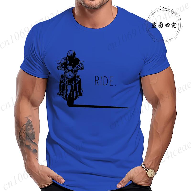 Men's Casual Motorcycle Graphic T-Shirts Man Street Summer Harajuku Tshirt Motorbike Racer Vintage Retro Bike T-Shirts Top Gift