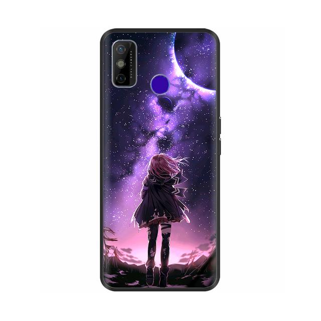 Pentru Tecno Spark 6 Go Husă pentru telefon Husa din silicon moale de desene animate pentru Tecno Spark 6 Go Spark6 Go Negru Tpu Bara de protecție drăguță de desene animate