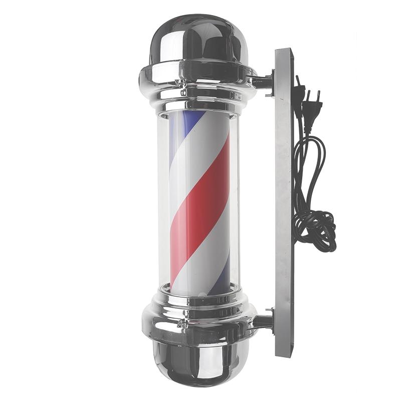 Barber Shop Pole Rotující osvětlení Červená Bílá Modrý Pruh Rotující Světlo Pruhy Sign Vlasy Nástěnné LED stropní svítidla