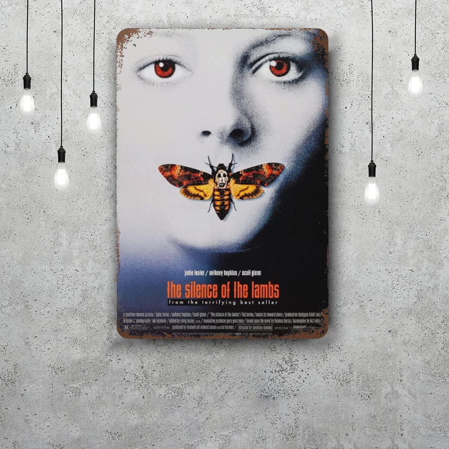

silence of the lambs Retro Vintage Tin Sign Poster Decorative Plaque Metal Plate Wall Decor 20x30cm（7.8x11.8inch）