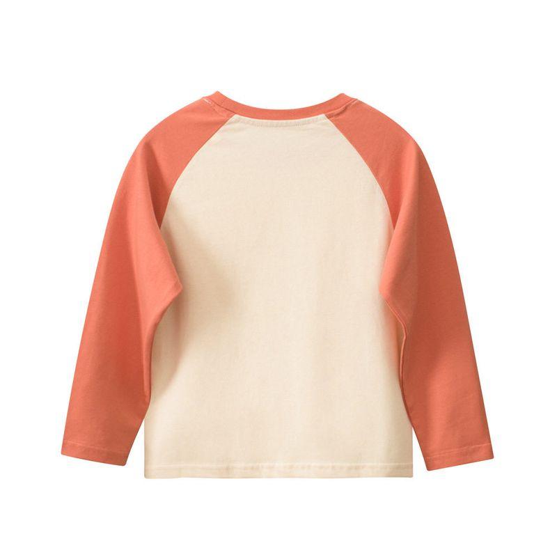 Clothing Boys and Girls Long-Sleeved T-Shirt Tops Spring and Autum Kidsren's Duck Bottoming Shirts Medium and Large Kidsren's Pure Cotton Clothes