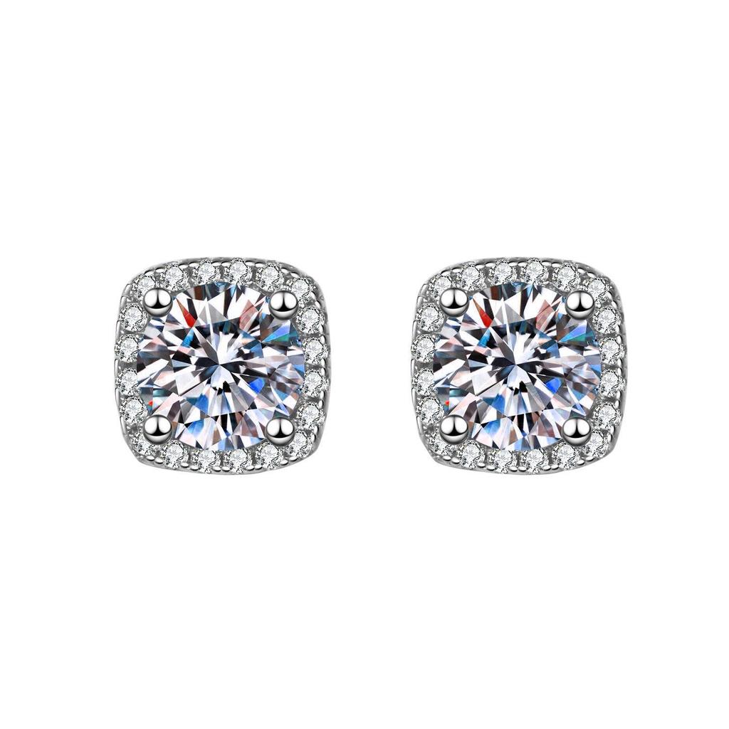 Boucles d'oreilles élégantes en zircon: Carré Diamant Incrusté pour Femme, Mode Coréenne Polyvalente