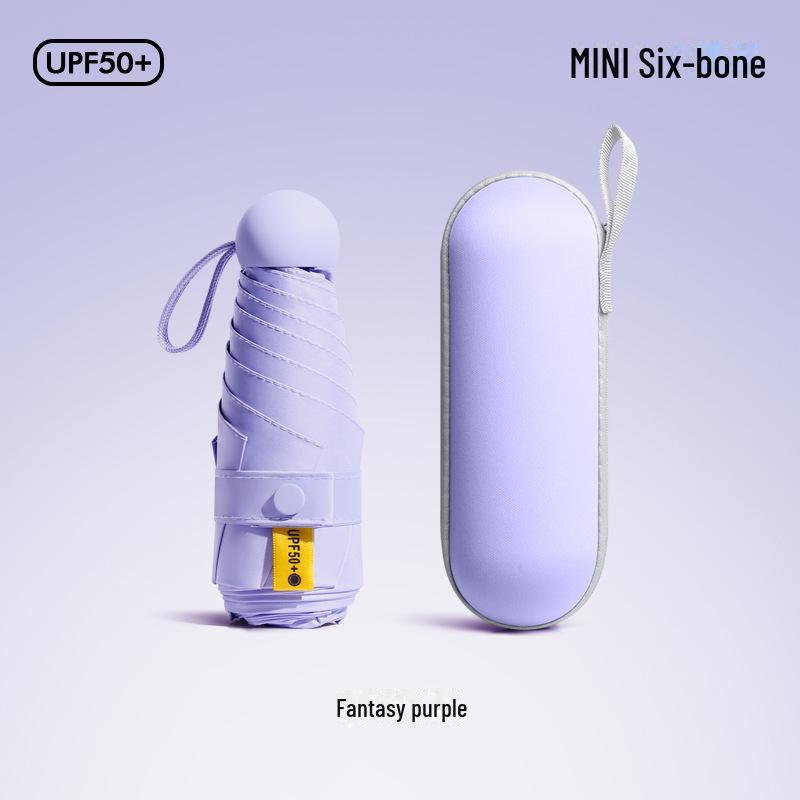 50% Folding Women's Dual-Purpose Mini Portable Pocket Capsule Umbrella - High-Grade Sun Protection