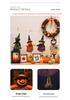 Cartoon Burlap Elf Pumpkin Doll Pendant for Halloween Decorations and Scene Dressing