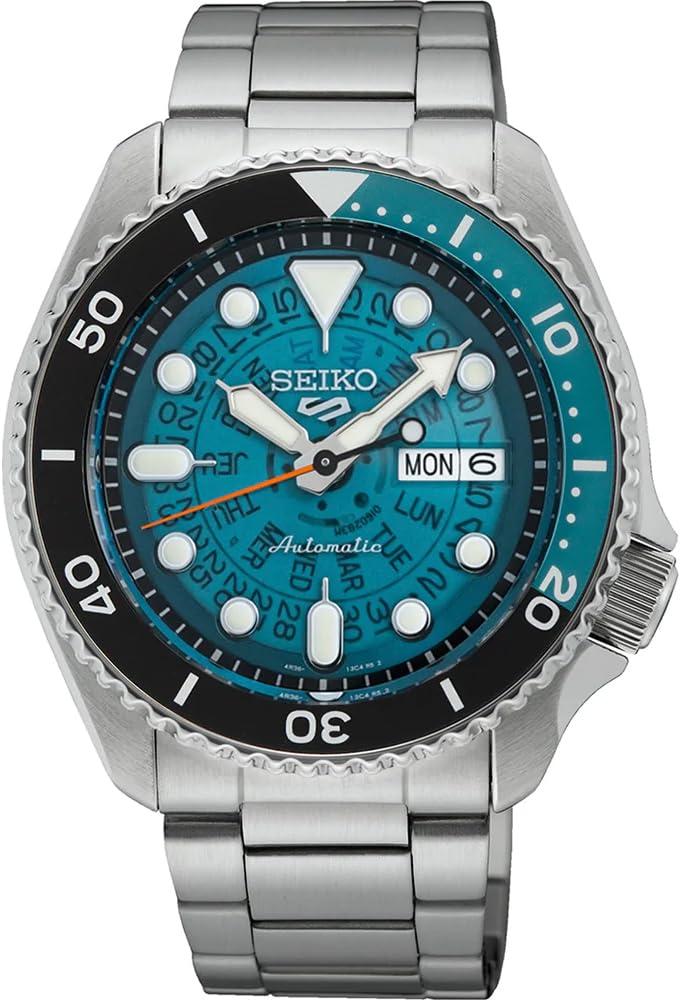 

SEIKO 5 SPORTS SKX Sports Style Automatic Limited Distribution Model Watch SRPJ45K1 Time Sonar Homage Model Blue Green [Seiko] Men s [Item]