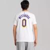 Men's Nike Alphabet Numeric Printing Basketball Sports Round Neck Short Sleeve Lakers Westbrook 0 White T-Shirt CV8529-106