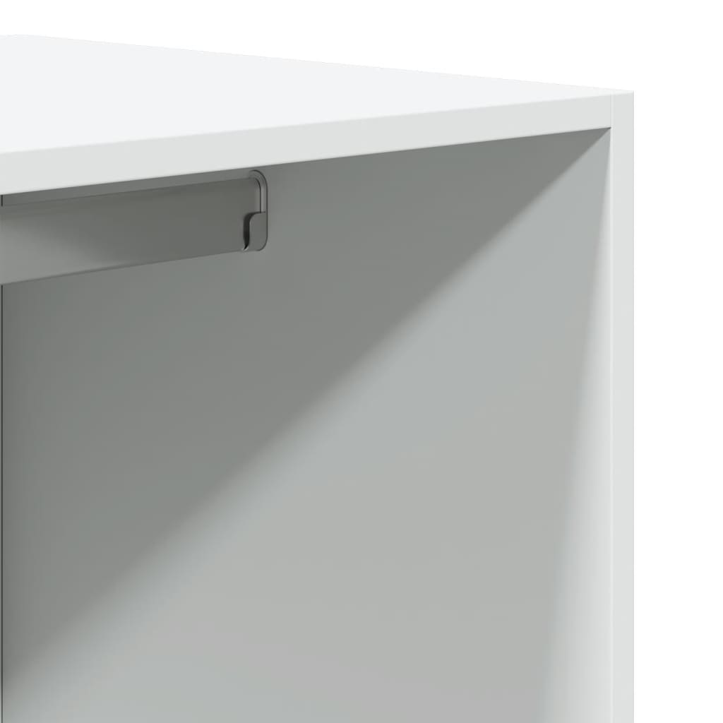 Wardrobe White 80 X 50 X 200 Cm Engineered Wood