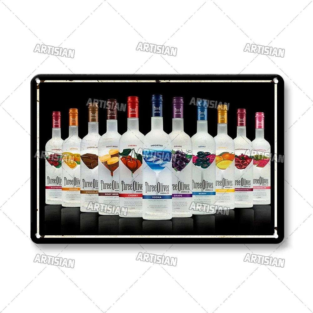 Wodka-Metallschilder, Dekoteller, Wein-Metallschild, Retro-Metallposter, Alkohol-Wandteller, Heimbar, Studio, Industrie-Dekor