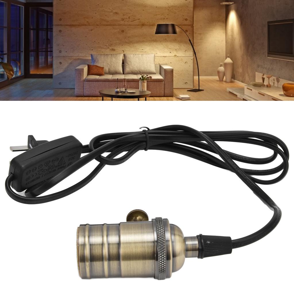 E27CelsiusE26 Vintage Pendant Lamp Socket Decorative Retro Hanging Light Holder with Plug