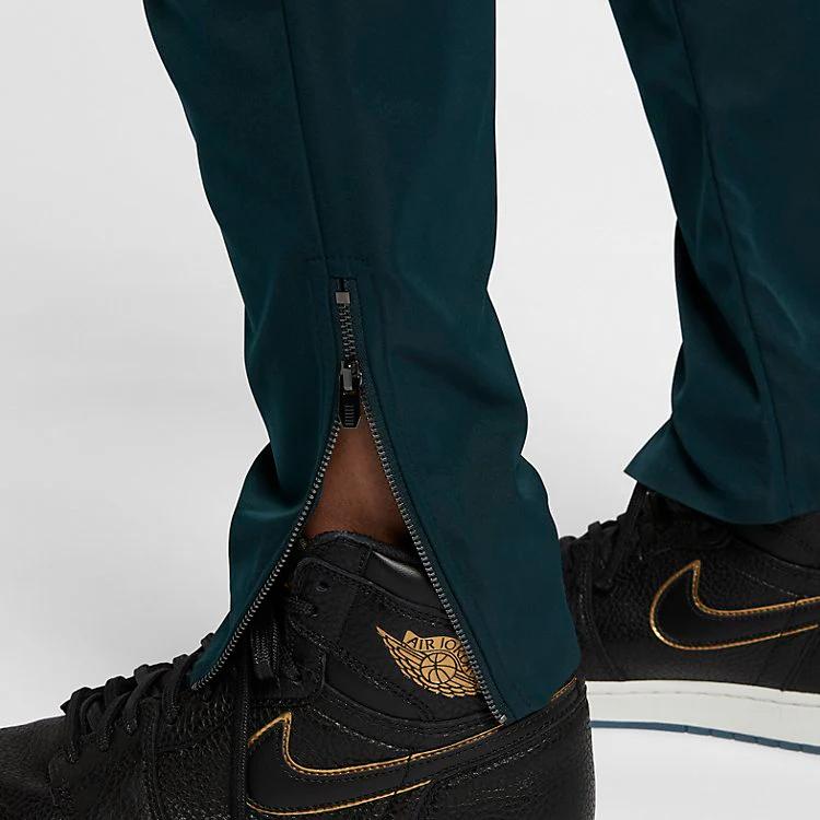 Jordan Sportswear Tech Solid Woven Split-Hem Casual Pants Men Bottoms Dark-Green 939953-372