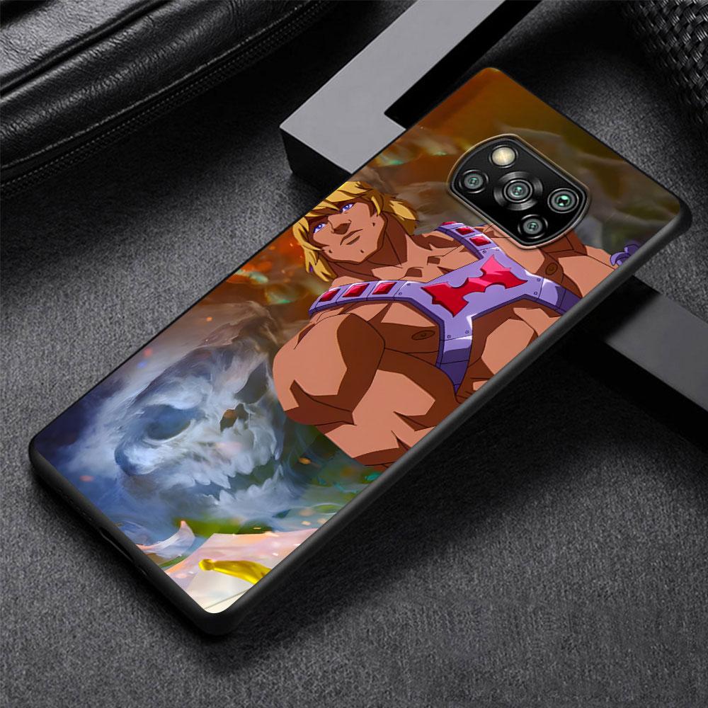 Masters of the Universe Revolution Komiksový obal pro Xiaomi Poco M5s X3 NFC X5 F3 M4 M3 Pro Černý Silikonový Měkký Kryt na Telefon Coque