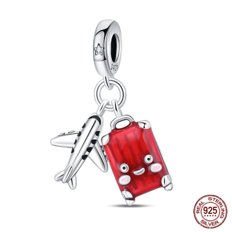 Fashion Copper Travel Aircraft Series Charms Beads Fit Qikaola Original Bracelets Diy Anniversary Jewelry For Women