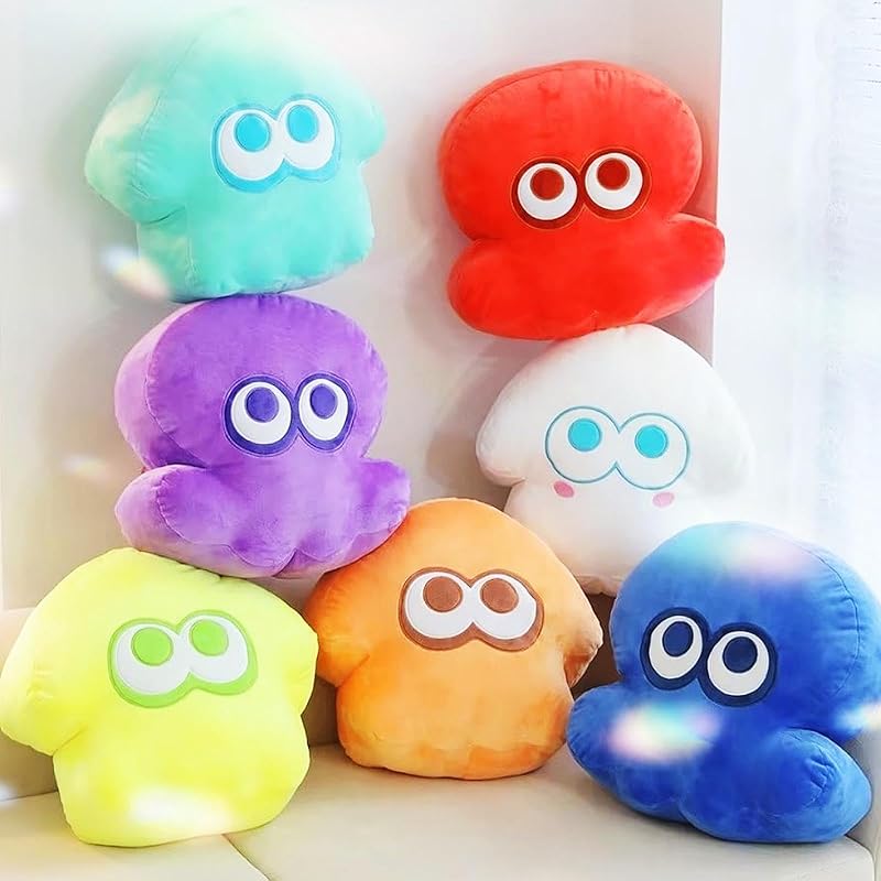 YDORKKU Splatoon 3 Tintenfisch Plüschtier, Körperkissen, Weich und Niedlich, Perfekt für Geschenke, Zimmerdekoration, Sofakuschelkissen, Niedliches Merchandise, Stilvoll