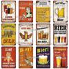 Retro Drink Bier Beer Metal Sign Vintage Plaque Tin Sign Plate Wall Decor For Bar Club Man Cave Bar Plate Drinking Poster Custom