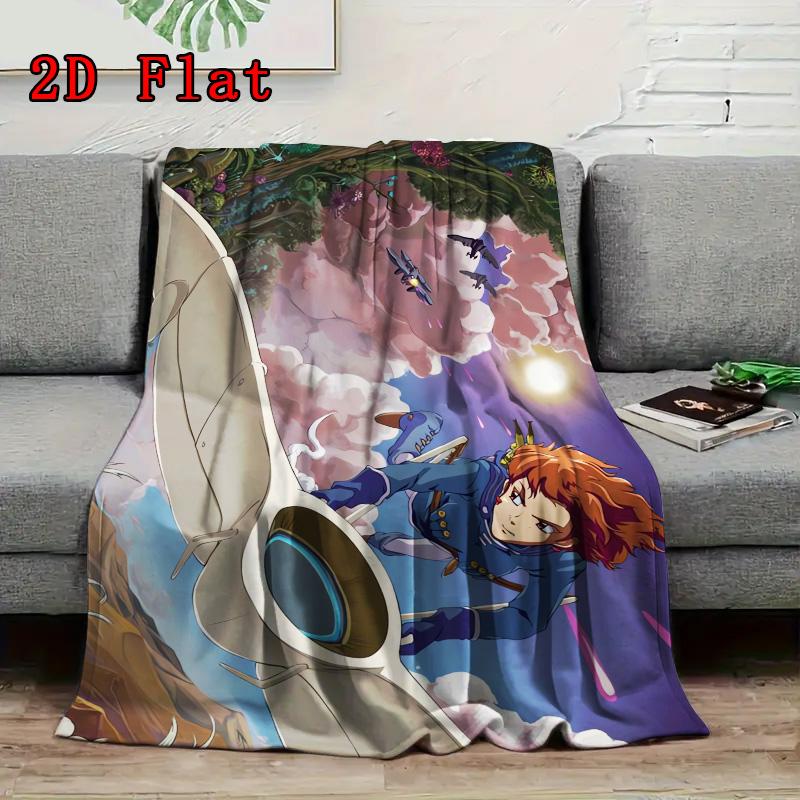 Nausicaä of the Valley of the Wind 2D Flat Pattern Flannel Blanket High quality All Seasons Warmth and Comfort Perfect for Christmas Gifts.DMT0925292
