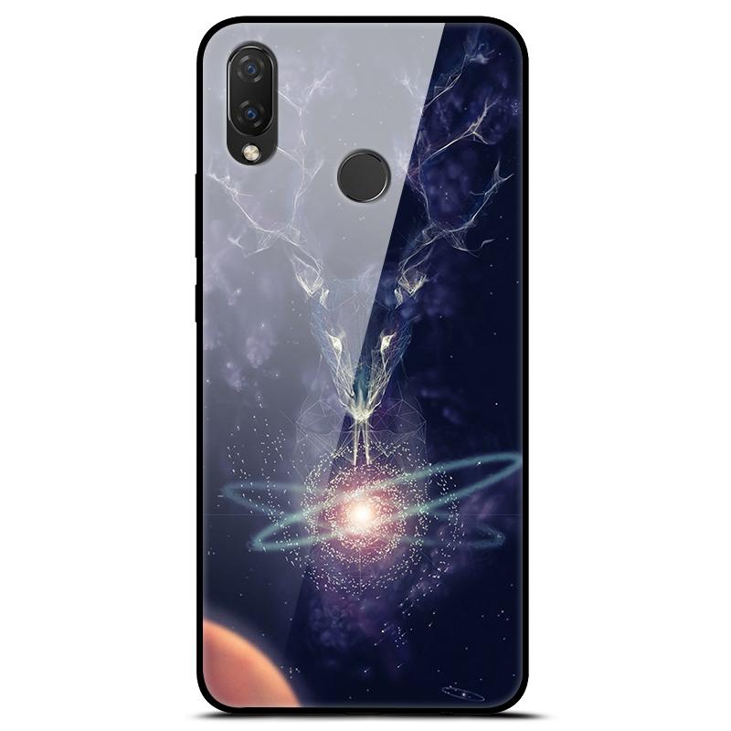 For Huawei Nova 3 Case Tempered Glass Print Back Cover Hard Case For Coque Huawei Nova 3 Phone Case Bumper Fundas Nova3 3 Nova 3