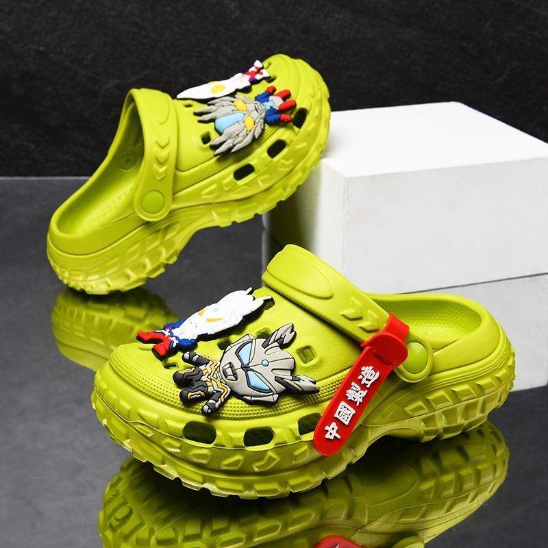 

Детские красочные клоги Пикачу Дышащий материал ЭВА Летние пляжные сандалии для мальчиков StyleL,38-39