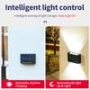 4/6/8/10LEDs Solar Wall Lamp Yard Street Decor Light Outdoor Waterproof Up and Down Luminous Lighting Garden Landscape Lamp