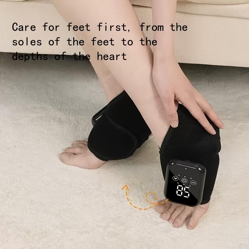 A USB-charged Portable Ankle Massager, Easy To Use, LCD Display, Intelligent Timing Vibration and Temperature Sensing Functions, Suitable for Gifts