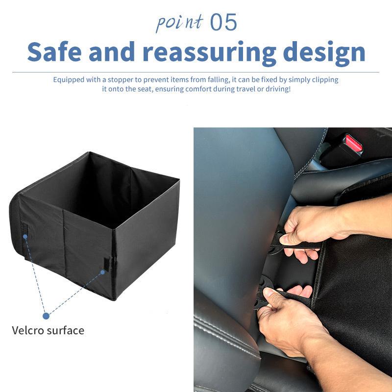 Foldable Car Seat Lumbar Support & Storage Box