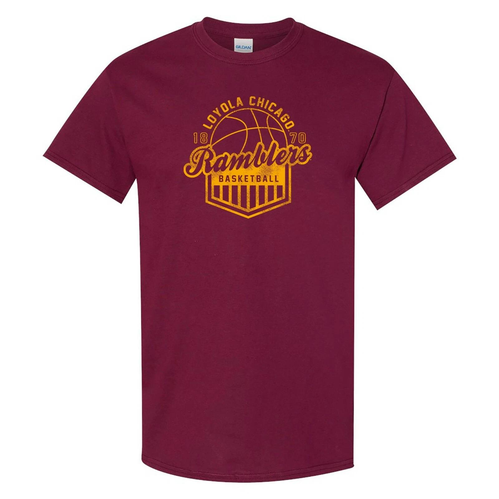 Loyola Chicago Ramblers Vintage Basketball Shield T-Shirt M