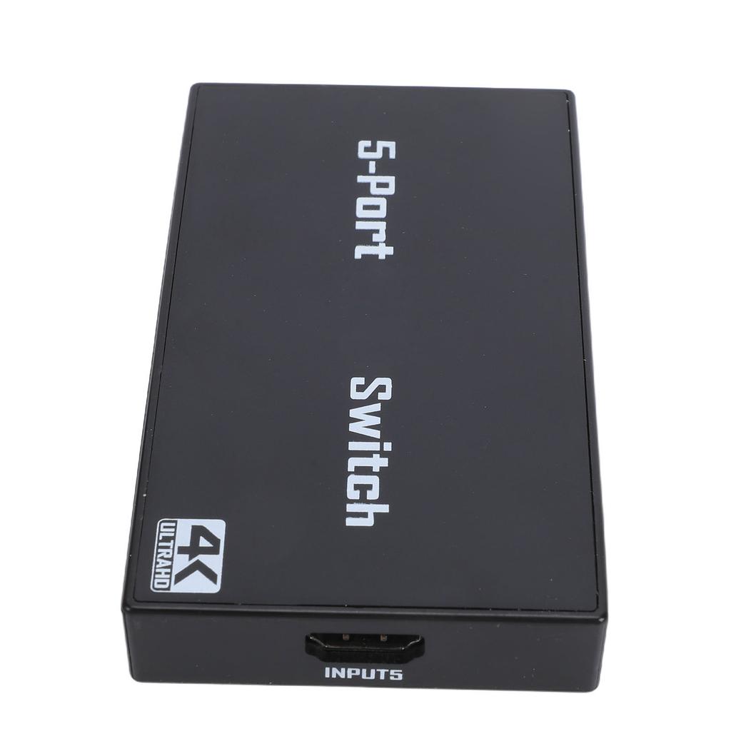 HD Multimedia Interface Switcher 4K 30Hz 5 In 1 Out Video Splitter with Remote Control Support HDCP 1.4