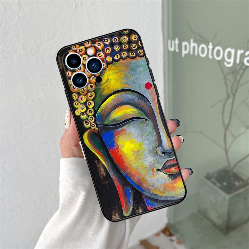 Gautama Buddha Silicone Soft Case For iPhone 17 Air 11 14 15 16 Pro Max 12 13 Mini 16e 16 Plus Back Cover