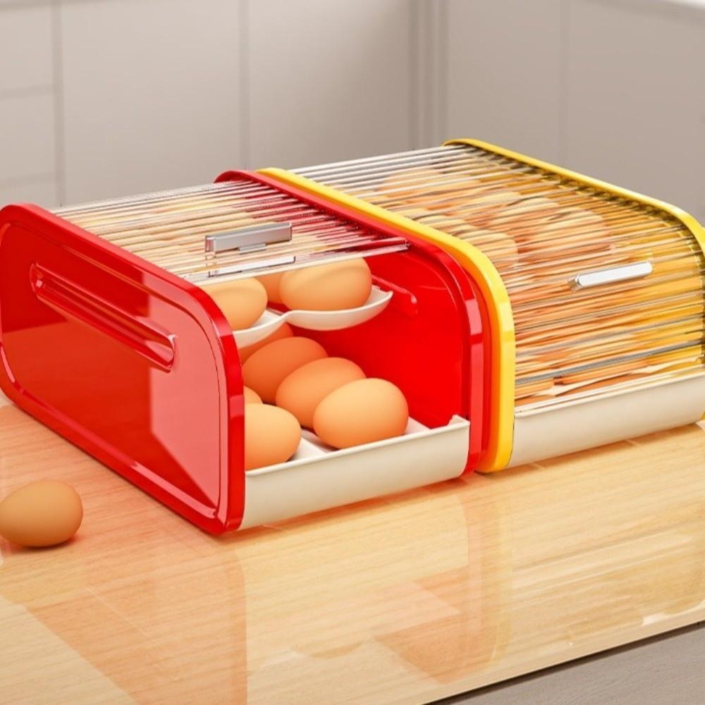 Clear Automatic Rolling Egg Holder Double-layer Egg Storage Racks Egg Dispenser  Refrigerator